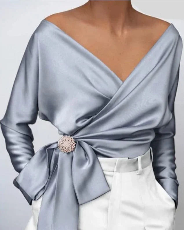 Women_s_Top_Elegant_Wrap_with_Bow_and_Brooch_luhvia_2.jpg