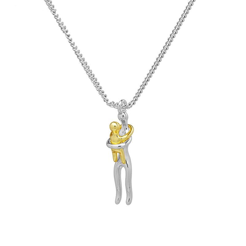 Women's Two-color Mother-Child Necklace – Intimate Hug Symbol 2