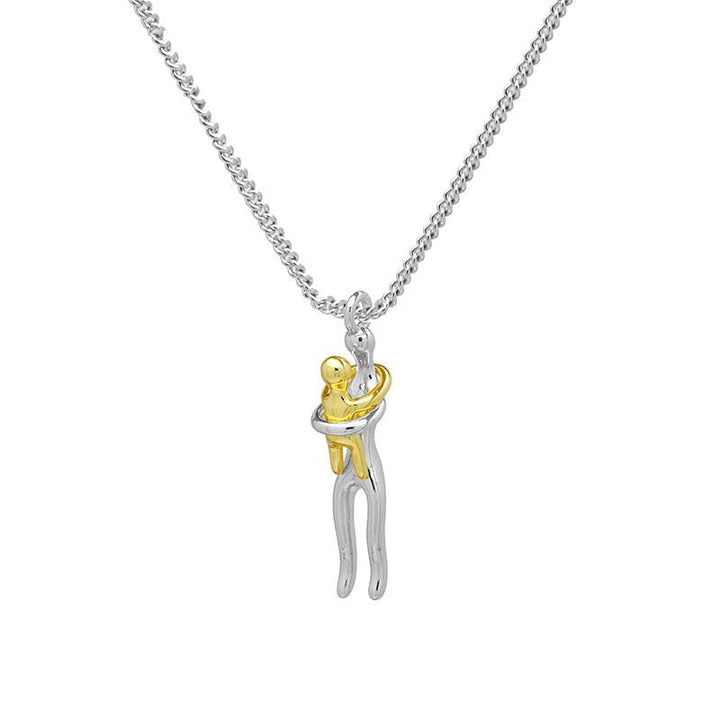 Women's Two-color Mother-Child Necklace – Intimate Hug Symbol 2