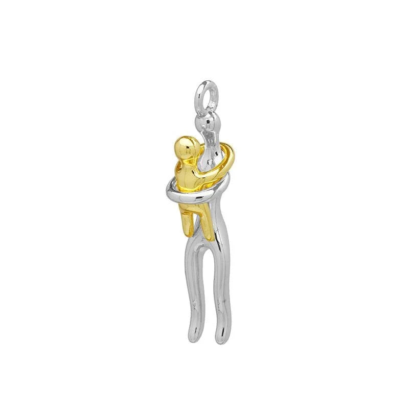 Women's Two-color Mother-Child Necklace – Intimate Hug Symbol 4