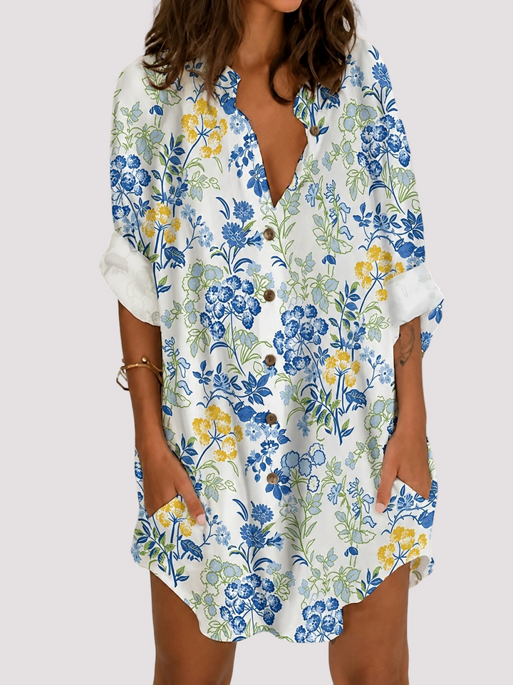 Womens_V_Neck_Blouse_with_button_placket_and_feminine_V_neck_3