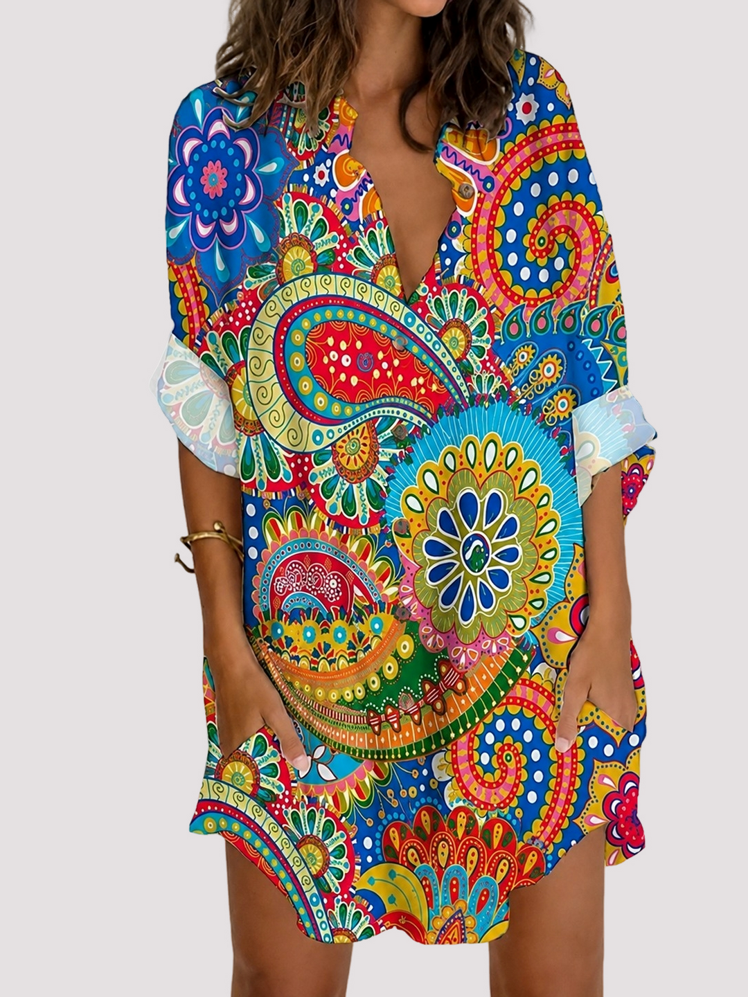Womens_V_Neck_Blouse_with_button_placket_and_feminine_V_neck_4