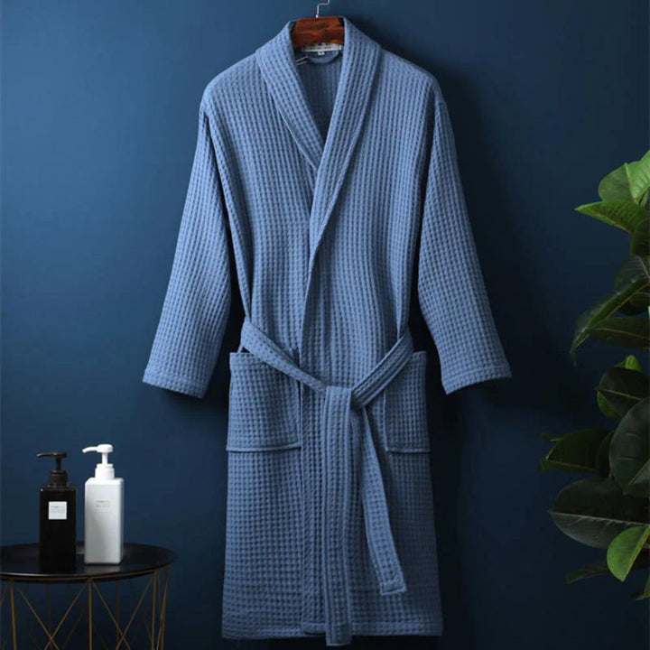 Women's Waffle-Cotton-Bathrobe – Light Breathable & Comfortable 7