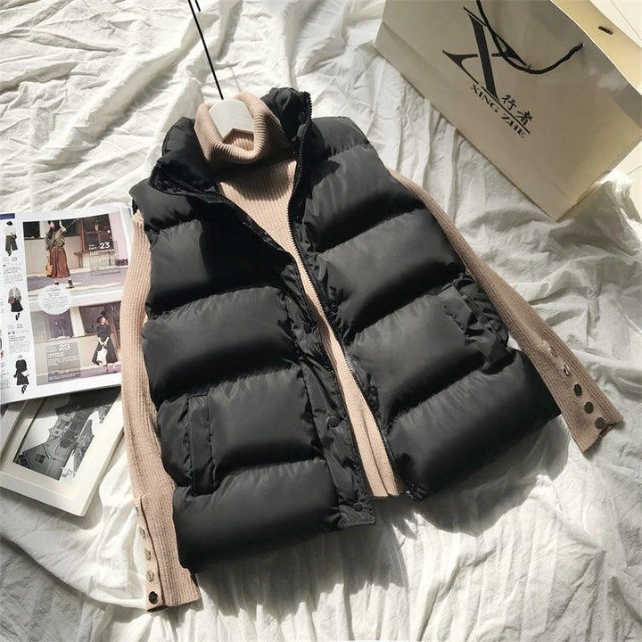 Womens_Warm_Stylish_Bodywarmer_With_high_collar_waterproof_and_windproof_1