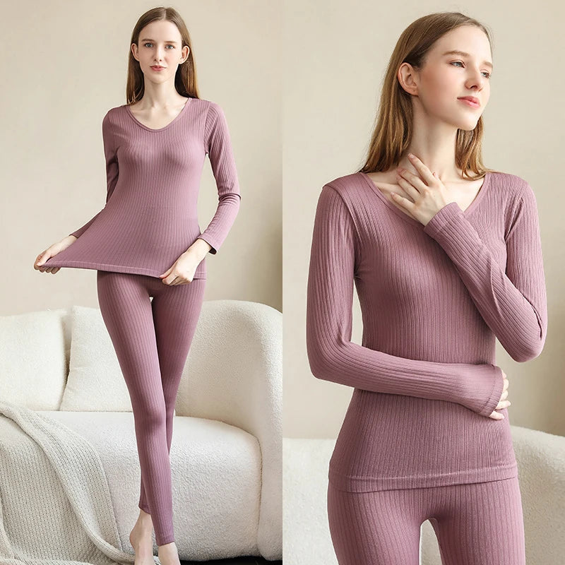 Women's Warm Thermal Underwear Set – Shape-Forming for Winter Warmth 27