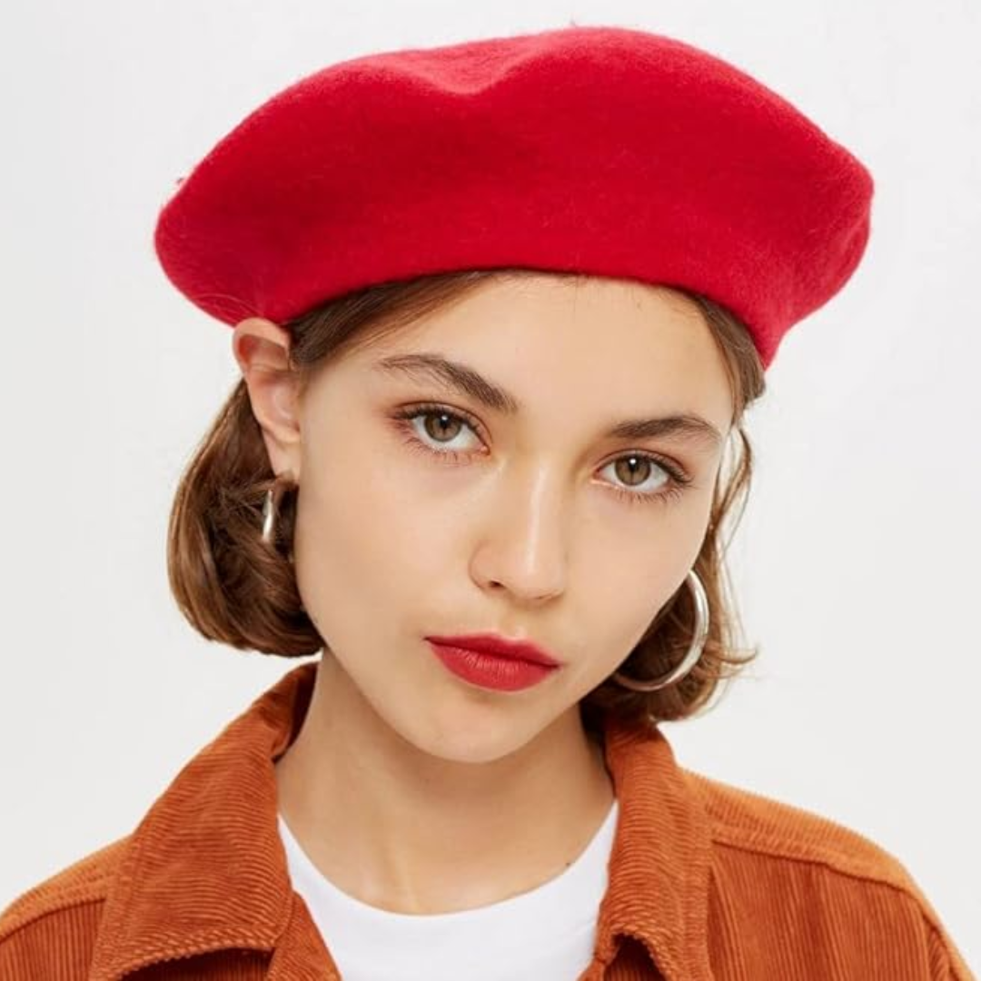 Women's Warm Wool Beret – Classic French Design Style 21