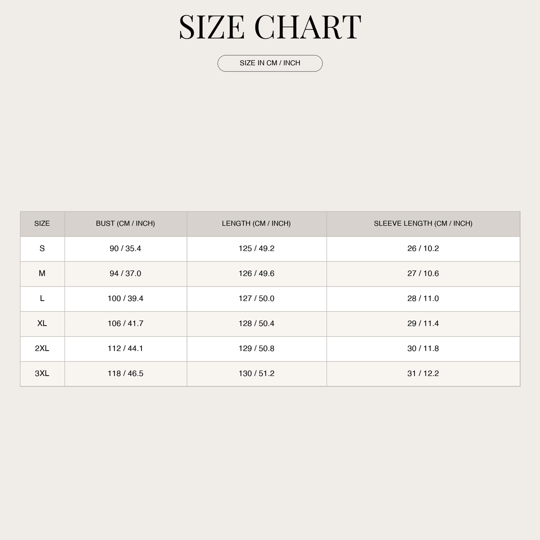 Women's Wild Print Dress – V-Neck and Flowing Skirt size chart