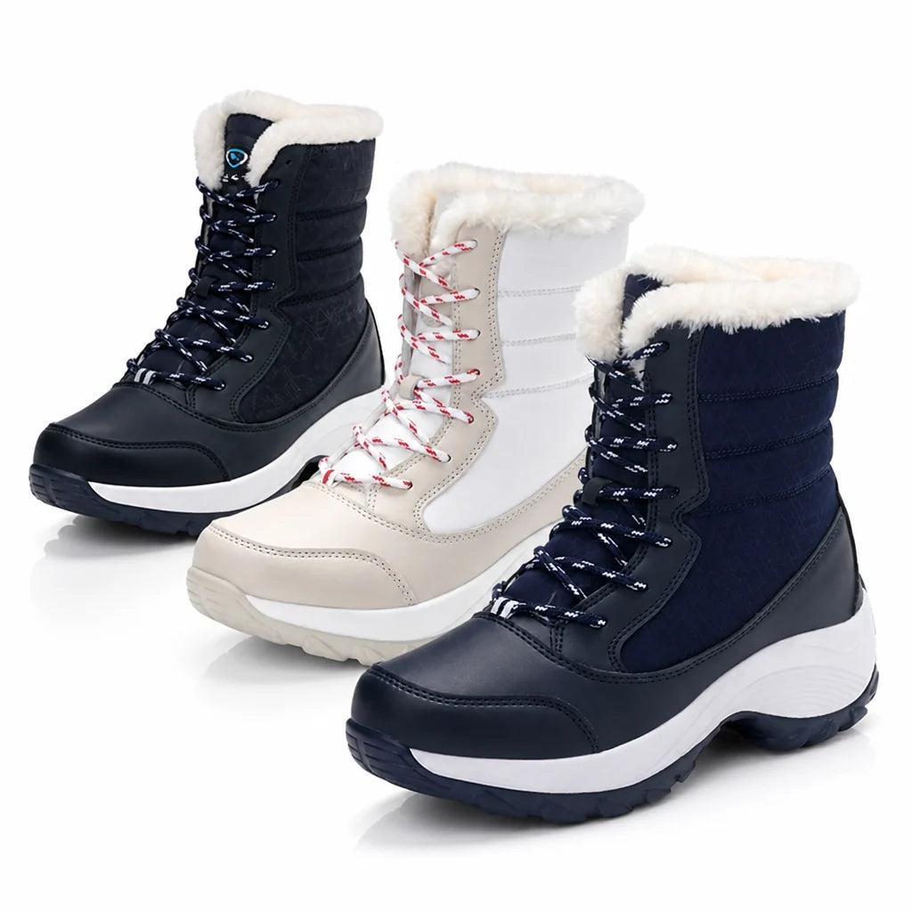 Women's Winter Boots – Slip-On Model Lined with Platform Sole 4