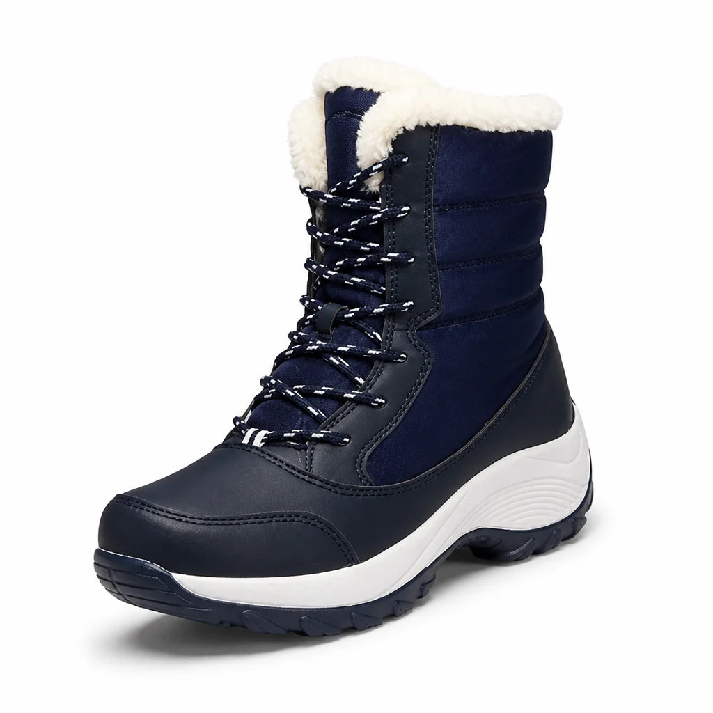Women's Winter Boots – Slip-On Model Lined with Platform Sole 7