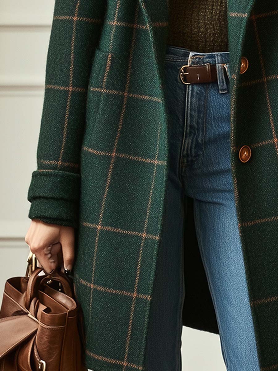 Womens_Winter_Coat_Plaid_Mid_Length_Design_3