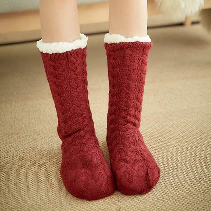 Women's Winter Socks – Lined with Anti-Slip Sole 13