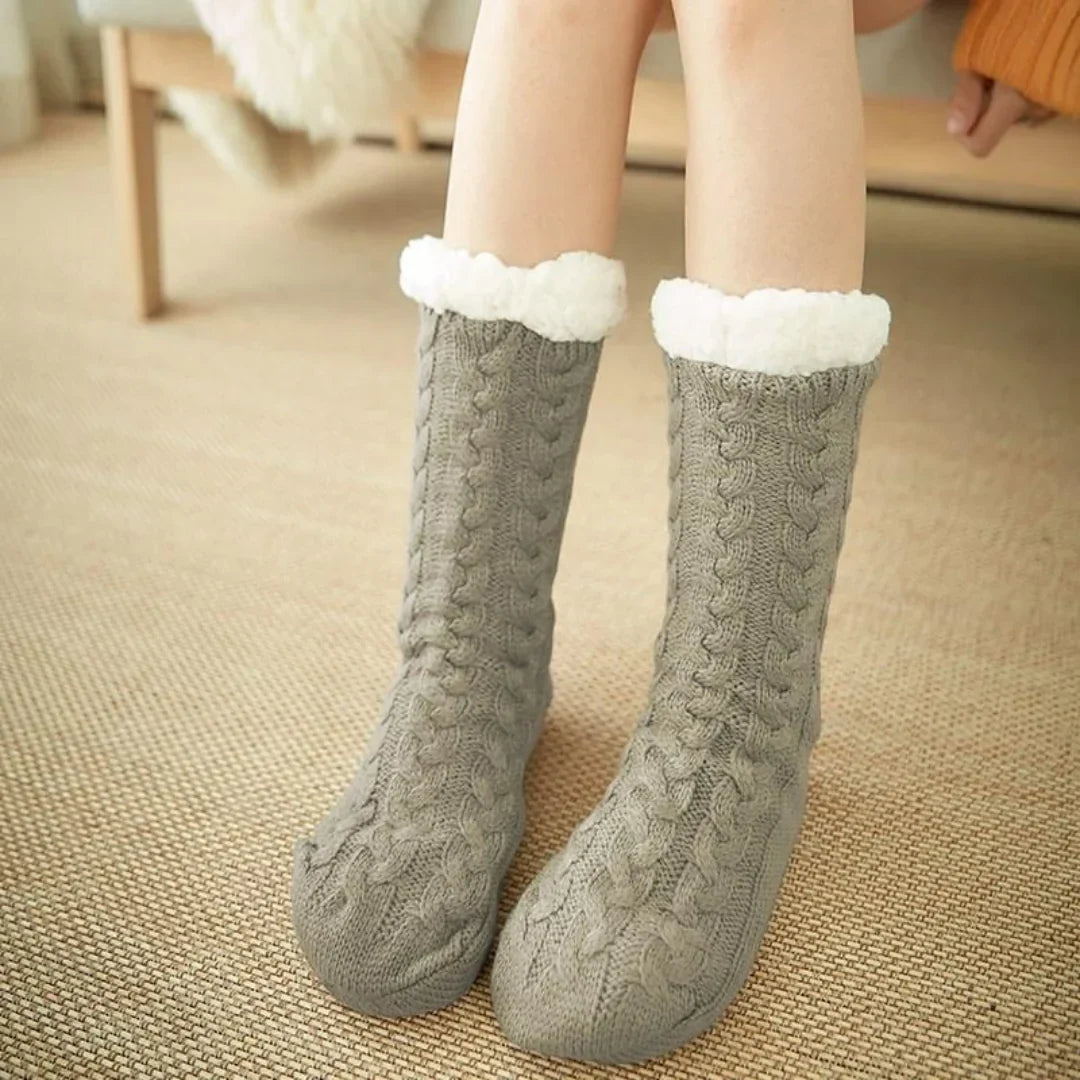 Women's Winter Socks – Lined with Anti-Slip Sole 7