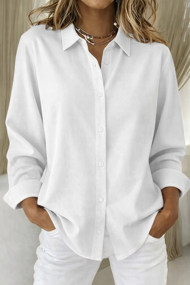 Womens_Woven_Button_Blouse_Point_Collar_with_Cuffed_Sleeves_5