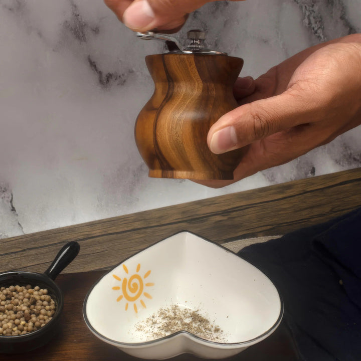 Wood Salt and Pepper Mill Set – Manual Grinder with S-P-Marking 8