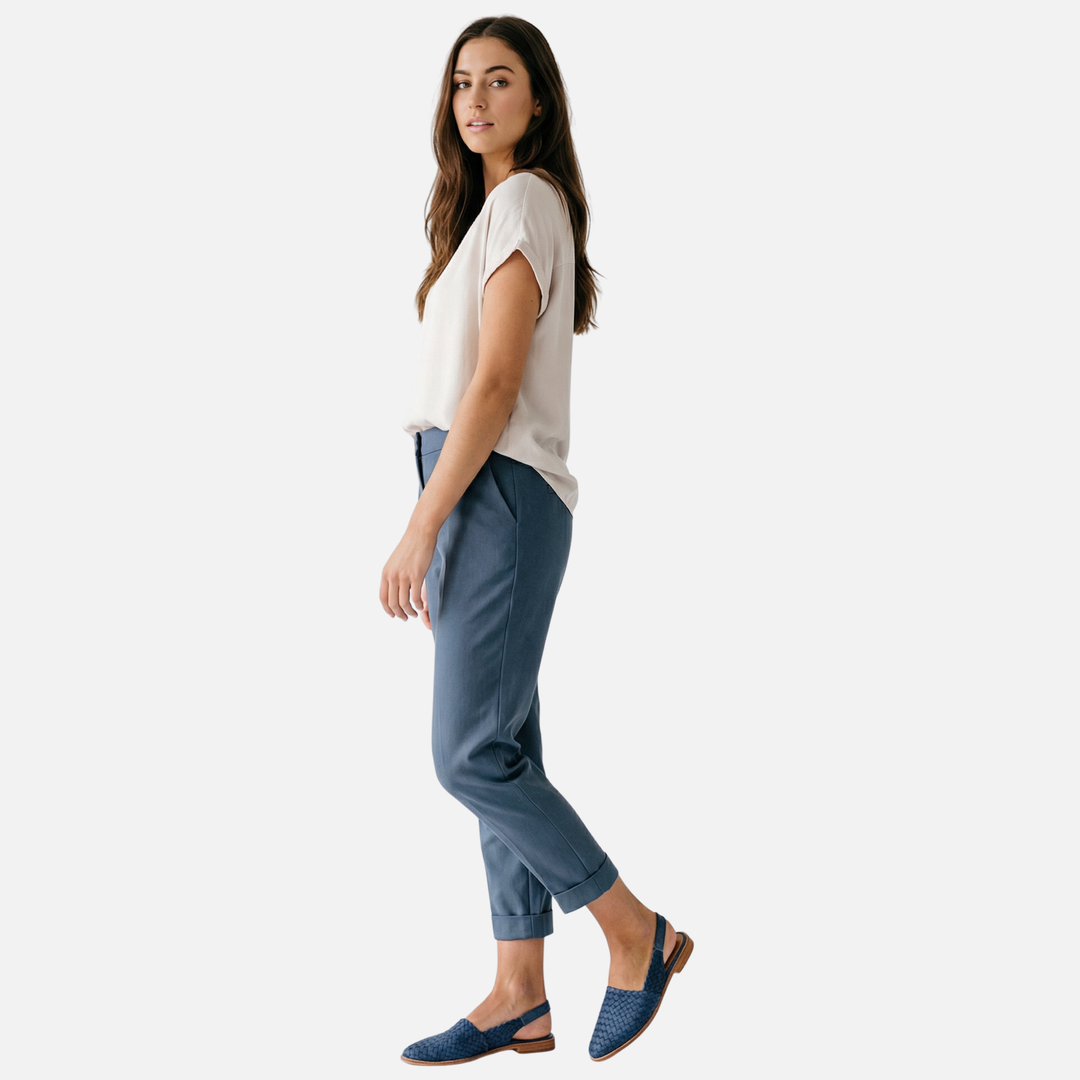 Woven Slingback Flats with Adjustable Strap for Women