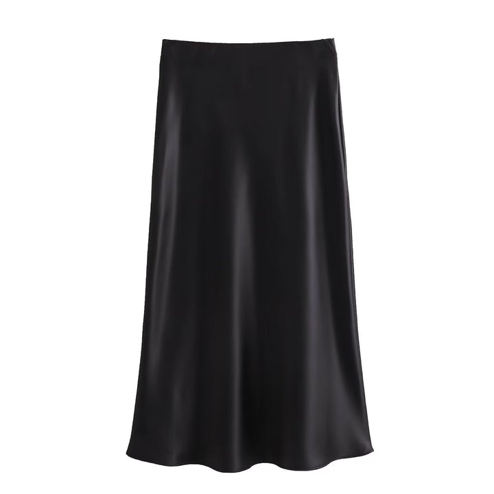 Flowing A-Line Skirt with Elastic Waistband for Women