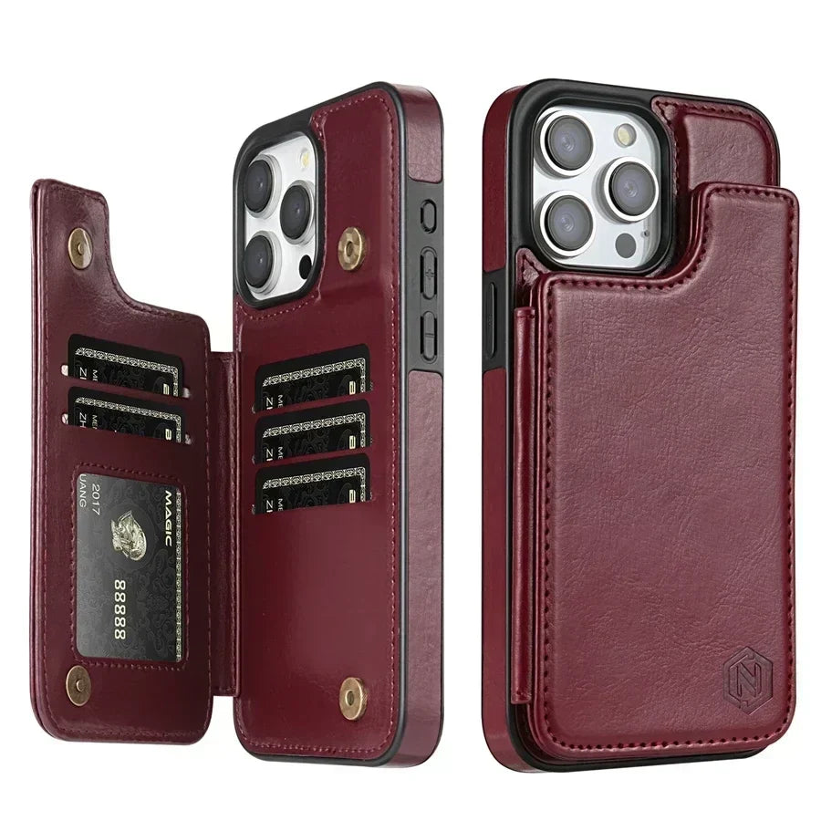 iPhone 16 Pro Max Wallet Case – Book Cover with Card Slots 11