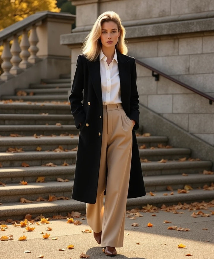 Cecole | Women’s Wide-Leg Trousers with Tailored Waistband