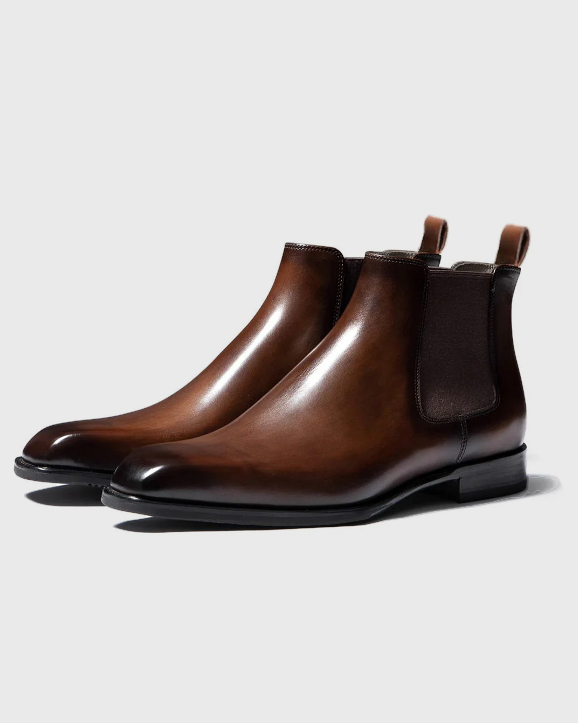 Cecole | Men’s Elastic Side Panel Chelsea Boots with Almond Toe