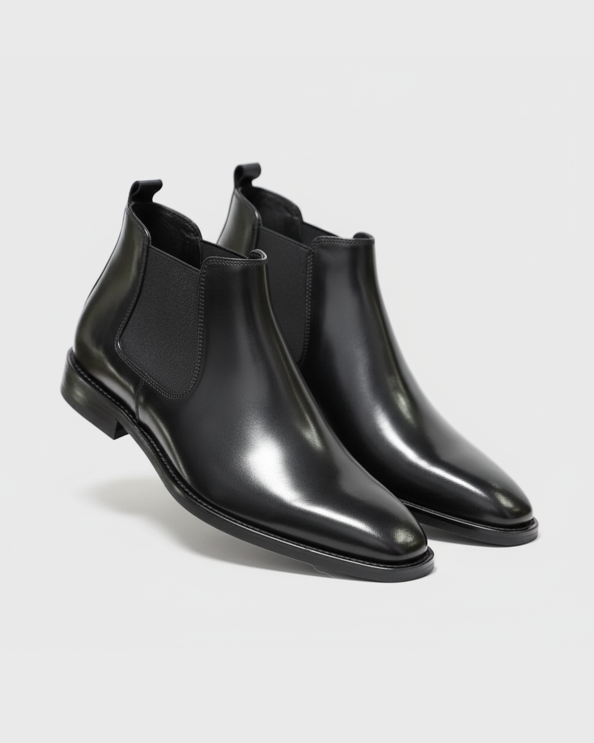 Cecole | Men’s Elastic Side Panel Chelsea Boots with Almond Toe